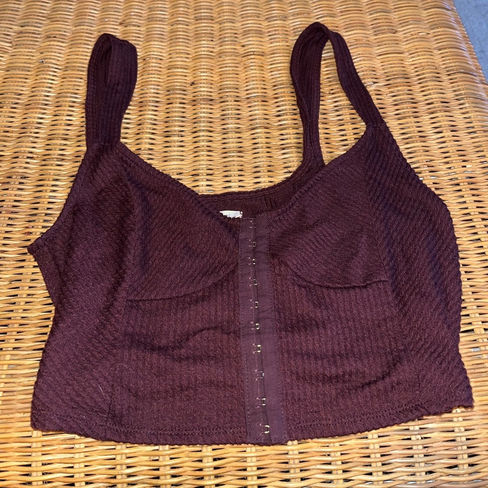 Urban Outfitters Cropped corset clip detailing top